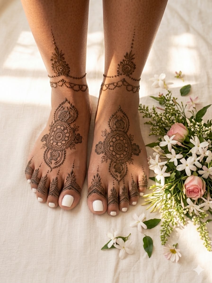 Elegant henna design on a hand